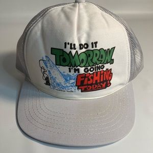Ill do it tommorrow I’m going fishing today vintage trucker Mesh cap.